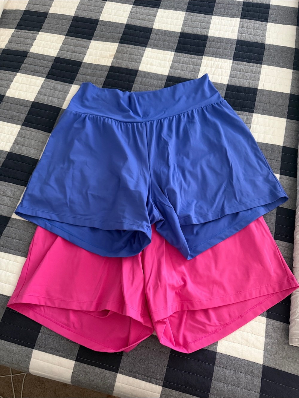 HALARA Blue and Pink Athletic Layered Shorts